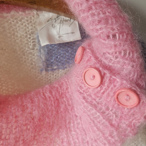 Vintage Colorful Knit Sweater Mohair - Picture 2 of 5
